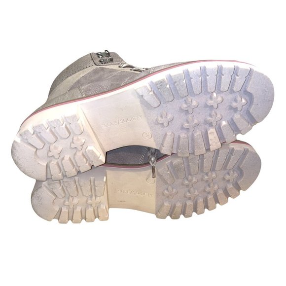 Sole Society So-Taleese Glaze White Joey Boot Taupe Cream Gray Size 8 Womens - Picture 8 of 9